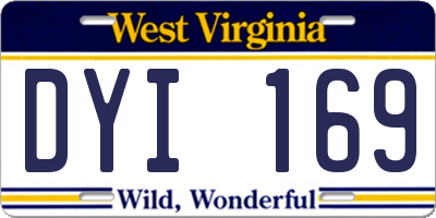 WV license plate DYI169