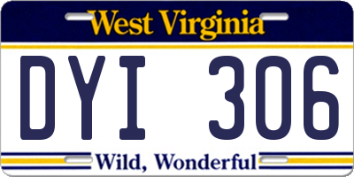WV license plate DYI306