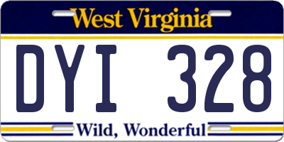 WV license plate DYI328