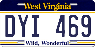 WV license plate DYI469