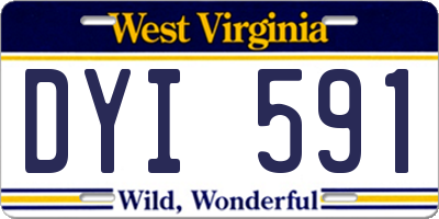 WV license plate DYI591