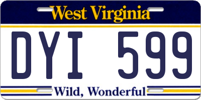 WV license plate DYI599
