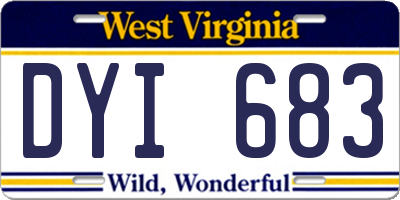WV license plate DYI683