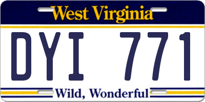 WV license plate DYI771