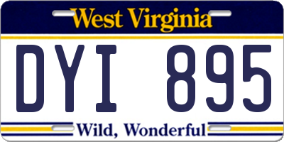 WV license plate DYI895