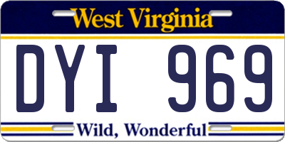 WV license plate DYI969