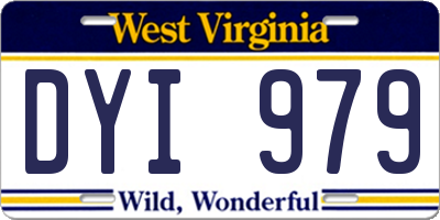 WV license plate DYI979