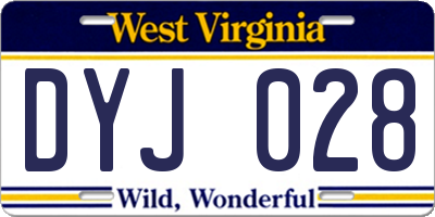 WV license plate DYJ028
