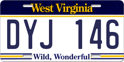 WV license plate DYJ146