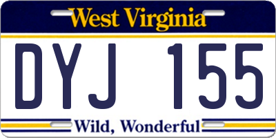WV license plate DYJ155