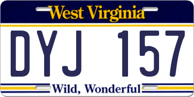 WV license plate DYJ157