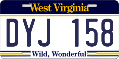 WV license plate DYJ158