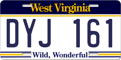 WV license plate DYJ161