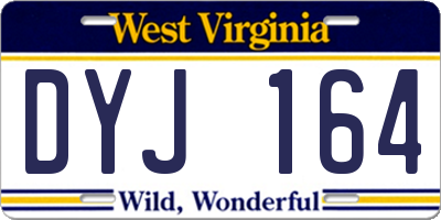 WV license plate DYJ164