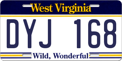 WV license plate DYJ168
