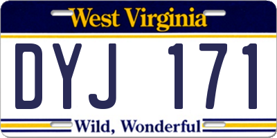 WV license plate DYJ171