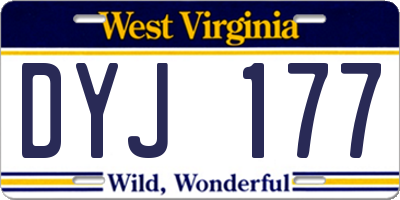 WV license plate DYJ177