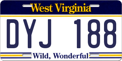 WV license plate DYJ188