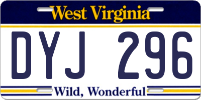 WV license plate DYJ296