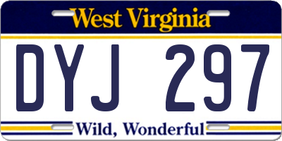 WV license plate DYJ297