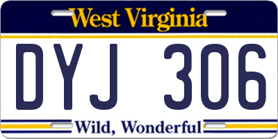 WV license plate DYJ306
