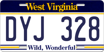 WV license plate DYJ328