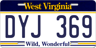WV license plate DYJ369