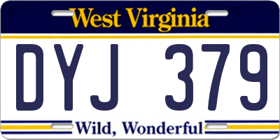 WV license plate DYJ379