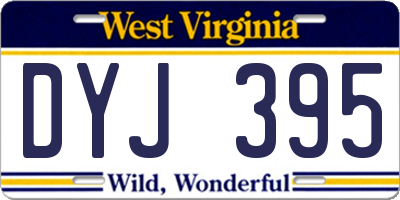 WV license plate DYJ395