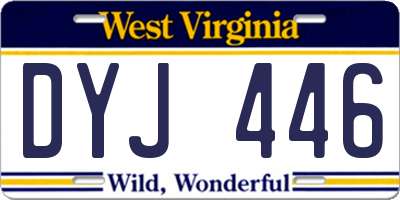 WV license plate DYJ446