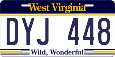 WV license plate DYJ448