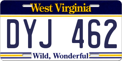WV license plate DYJ462