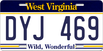 WV license plate DYJ469