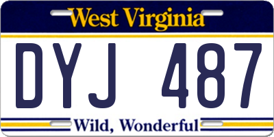 WV license plate DYJ487