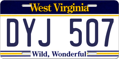 WV license plate DYJ507