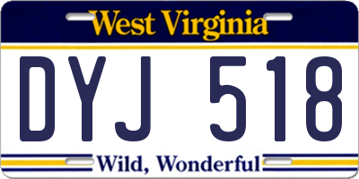 WV license plate DYJ518