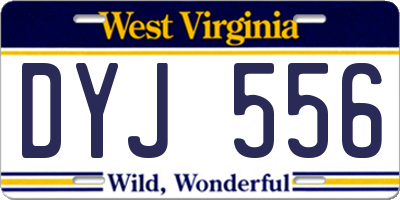 WV license plate DYJ556