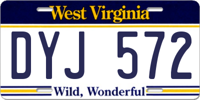 WV license plate DYJ572
