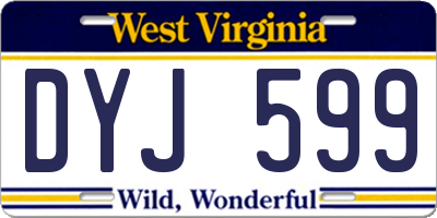 WV license plate DYJ599