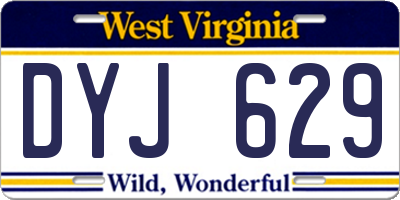 WV license plate DYJ629