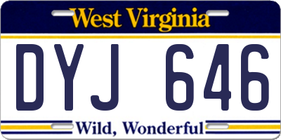 WV license plate DYJ646