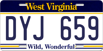 WV license plate DYJ659