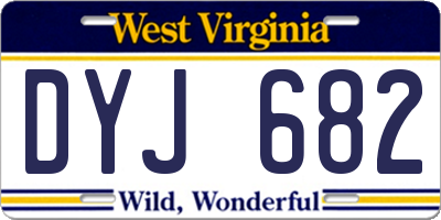 WV license plate DYJ682