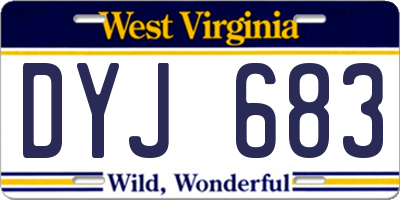 WV license plate DYJ683