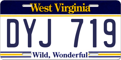 WV license plate DYJ719