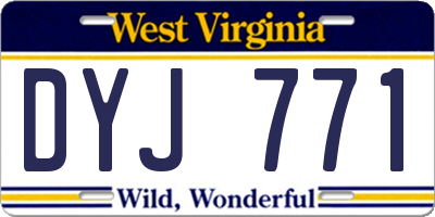 WV license plate DYJ771
