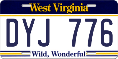 WV license plate DYJ776