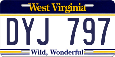 WV license plate DYJ797