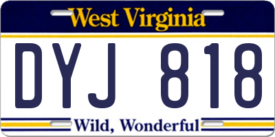 WV license plate DYJ818