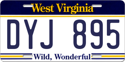 WV license plate DYJ895